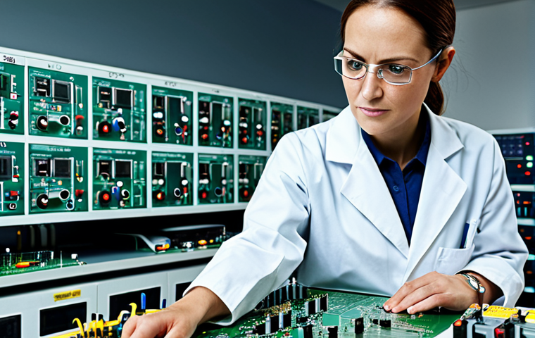 **
A fully clothed, professional female electrical technician wearing a lab coat and safety glasses, working on a circuit board in a well-lit electronics lab, appropriate attire, safe for work, perfect anatomy, natural proportions, professional photography, high quality, family-friendly.
**