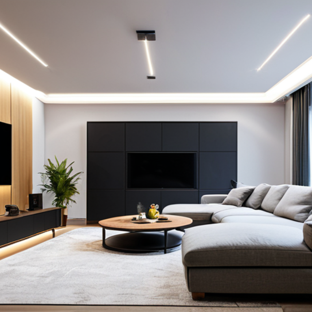 전자기술사와 최신 전력 기술 활용 사례 - Modern Home Lighting**

"A well-lit living room featuring energy-efficient LED lighting and smart ho...