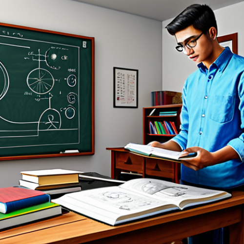 Home 4 전자기술사 필기시험 전자기학 핵심 개념 - Electrostatics Study Session**
"A student in a brightly lit room, fully clothed in casual study att...