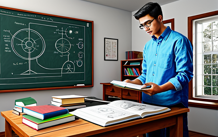 전자기술사 필기시험 전자기학 핵심 개념 - Electrostatics Study Session**
"A student in a brightly lit room, fully clothed in casual study att...