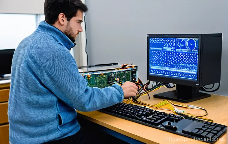 전자기술사 관련 실무 도구 소개 - **Prompt 2: Precision SMD Rework with Hot Air Station**
    "A skilled technician, wearing a practic...