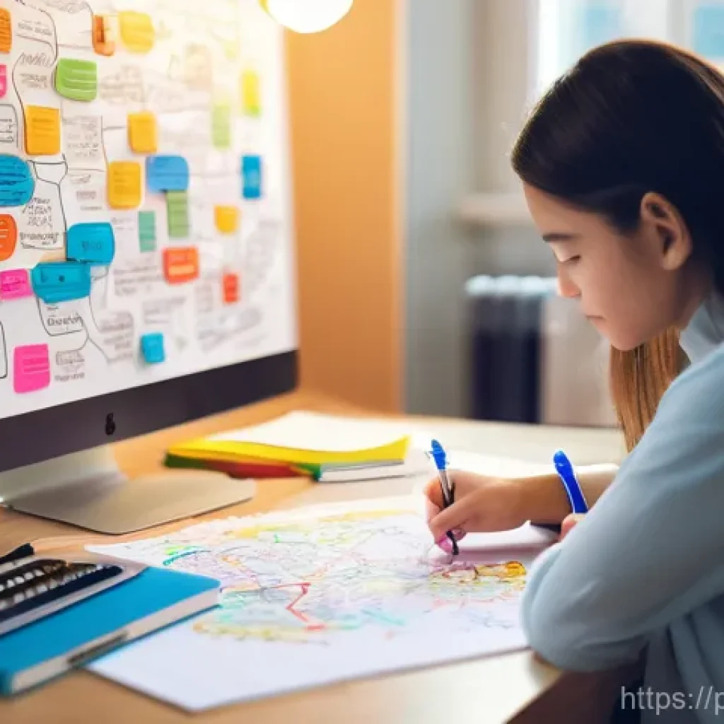 전자기술사 시험 후기 및 경험 공유 - **Image Prompt: The Illuminated Mind Map**
    "A bright, highly detailed, eye-level shot of a young...