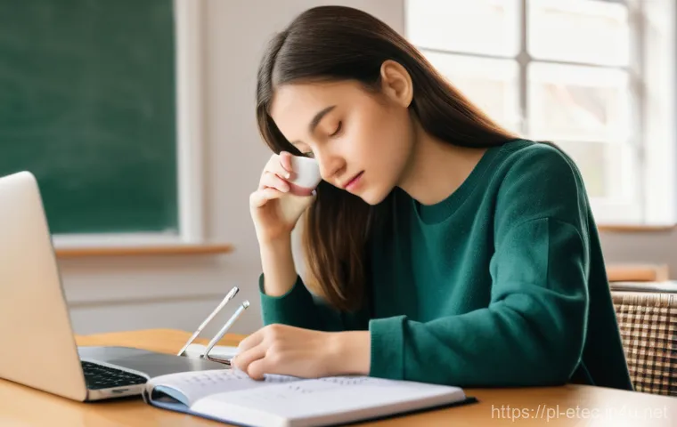 전자기술사 시험 후기 및 경험 공유 - **Image Prompt: Troubleshooting in the Lab**
    "A close-up, medium shot of a determined young fema...