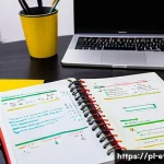 전자기술사 필기시험 오답 노트 작성법 - A detailed study desk setup for a Polish electrical engineering student preparing for exams, featuri...
