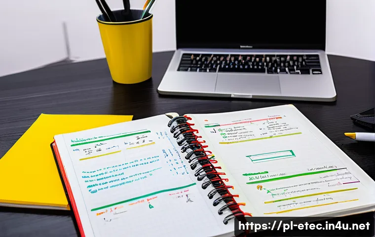 전자기술사 필기시험 오답 노트 작성법 - A detailed study desk setup for a Polish electrical engineering student preparing for exams, featuri...