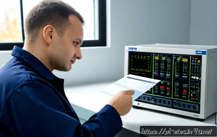 Home 17 전자기술사와 관련된 해외 기술 인증 - Photorealistic Polish electronics engineer in a modern European compliance testing laboratory, caref...